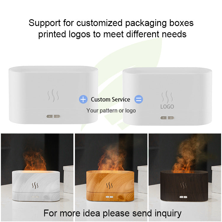 Custom Cross Border Nordic Projection Flame Humidifier Creative Flame Aroma Diffuser Wholesale Humidifier Large Capacity Home
