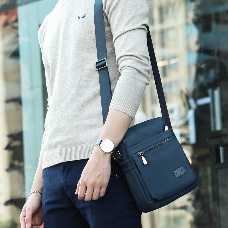 Zhina, mini mobile phone bag, oxford cloth men's bag, men's shoulder bag, trendy brand shoulder bag, simple small shoulder bag