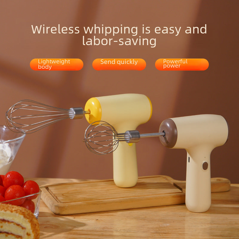 Wireless electric egg beater household mini cream automatic beater cake baking handheld charging mixing machine