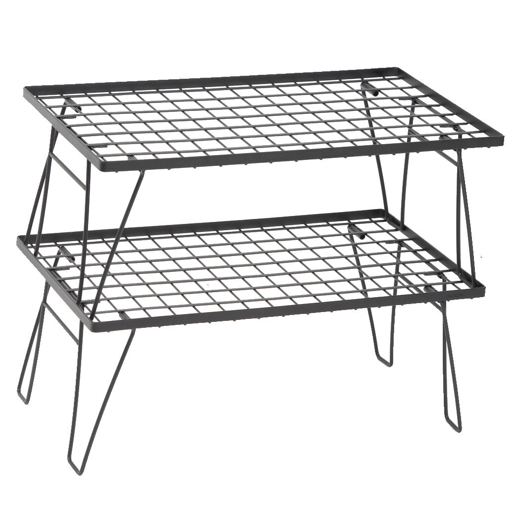Outdoor camping shelves, net tables, cross-border portable iron folding tables, multi-functional barbecue, multi-layer camping splicing tables