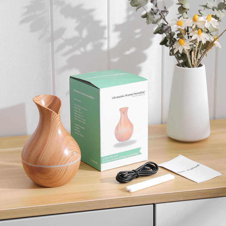 Cross-border wholesale wood grain vase aroma diffuser vase humidifier household large fog volume with remote control diffuser fragrance machine
