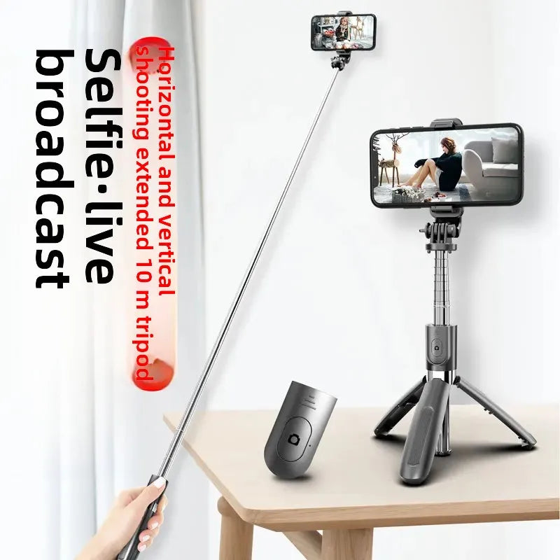 TOKQI mobile phone selfie stick L02 multi-function tripod all-in-one Bluetooth remote control live camera stand universal