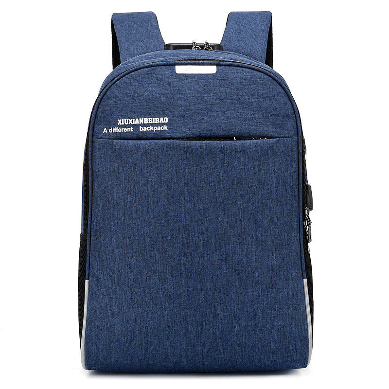 Backpack USB Rechargeable Backpack Fashion Student School Bag Large Capacity Business Computer Backpack