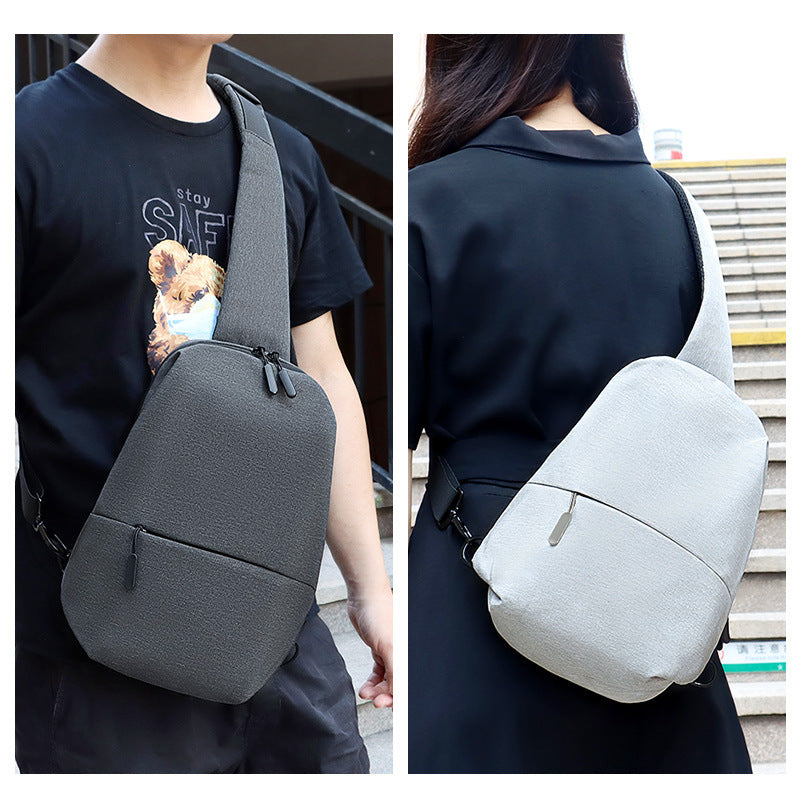 Chest bag, men's shoulder bag, women's crossbody bag, casual sports belt bag, portable tablet, loose change, mobile phone, ipad waist bag