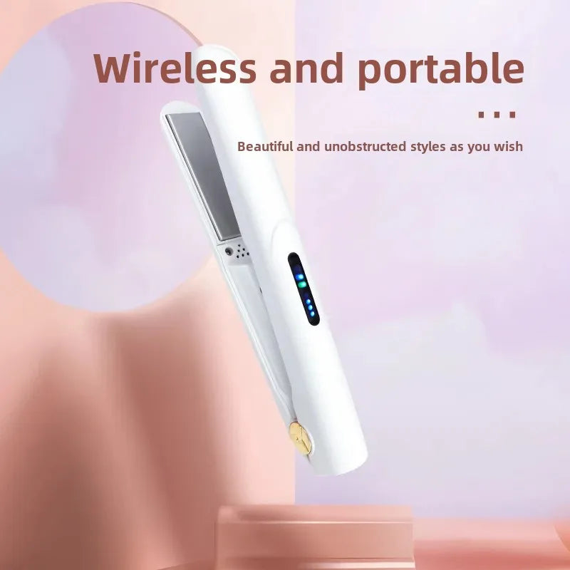 Cross Border Mini Portable Wireless Charging USB Splint Bangs Roll Straight Dual-Use Dormitory Available Small Hair Straightener