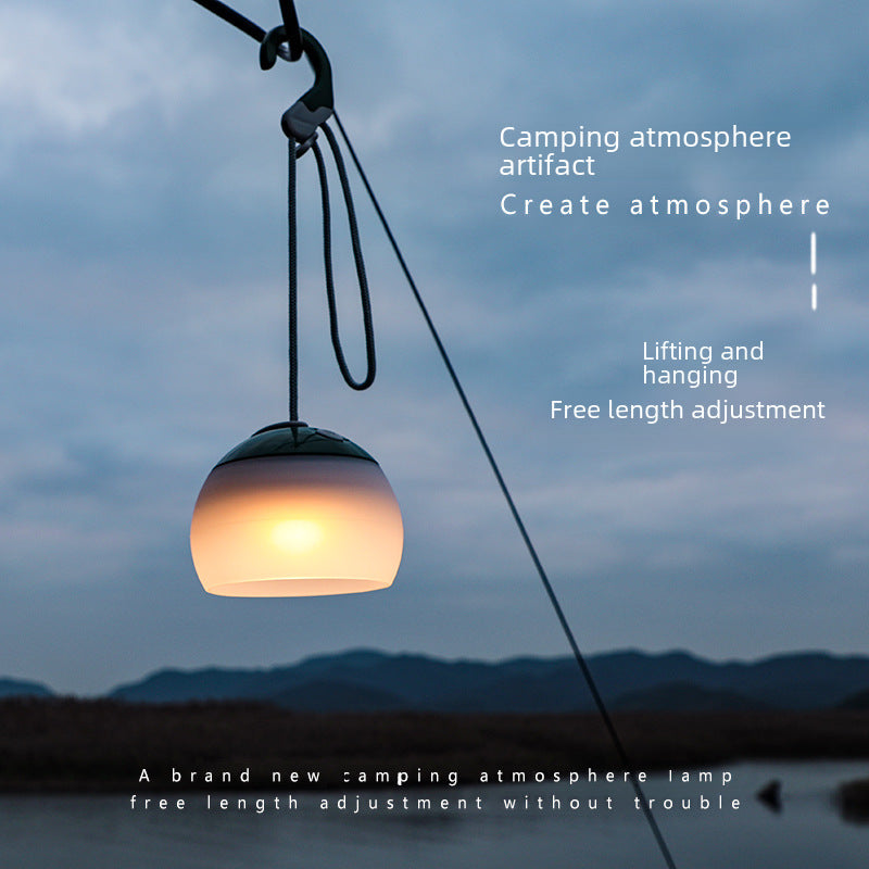 New cross-border multifunctional retro camping usb rechargeable led tent outdoor horse lantern hand lamp silicone camping lantern