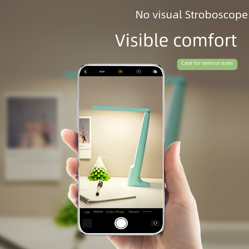 Rechargeable LED Desk Lamp - USB Touch Control Folding Study & Bedside Table Light