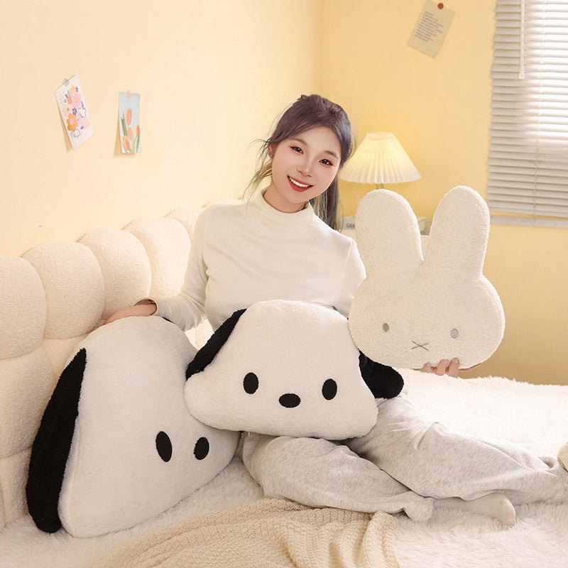 Large Pacha Dog Miffy Rabbit Bedside Pillow, Bedroom Bed, Sofa Cushion, Upholstered Large Backrest, Drama Chase Large Pillow