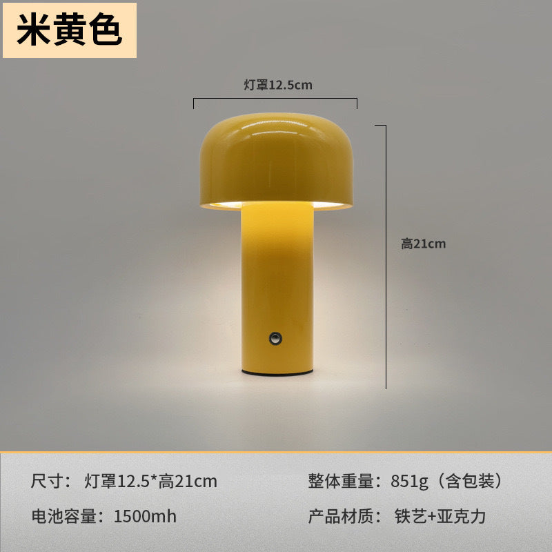 Nordic creative mushroom table lamp bedroom bedside LED night light USB charging touch atmosphere table decoration table lamp