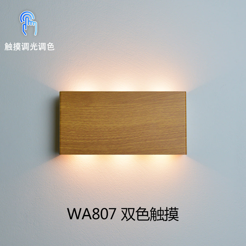 Cross-border double-sided luminous remote control three-color RGB touch magnetic wall lamp, USB charging, wiring-free bedside night light