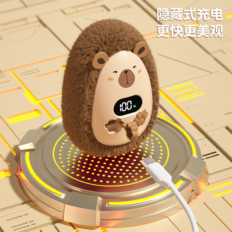 New USB Mini Hand Warmer Rechargeable Digital Display Portable Self-heating Portable Portable Warm Baby Girl Gift