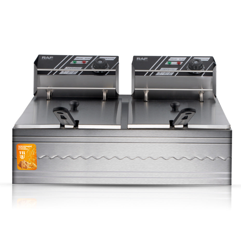 Deep fryer, household double boiler, electric fryer, electric fryer, commercial fritters, fries, fries, machines, stalls, fried skewers, constant temperature, R 5221