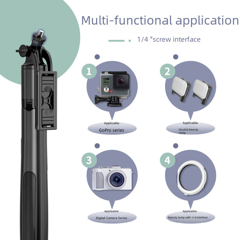 Q06 Live Broadcast Stand Extended Aluminum Alloy Bluetooth Selfie Stick Q16 All-in-one Multi-functional Floor Tripod to take pictures