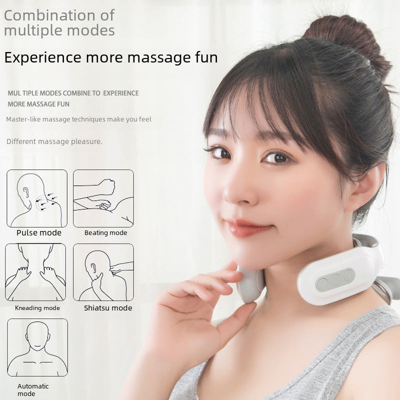 Neck and Shoulder Massager - Smart Pulse Massager with Heat & Vibration