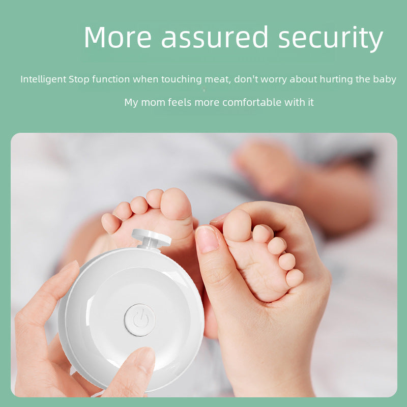 Baby electric nail polisher newborn baby nail clipper polisher anti-clamping mute child care set cross-border