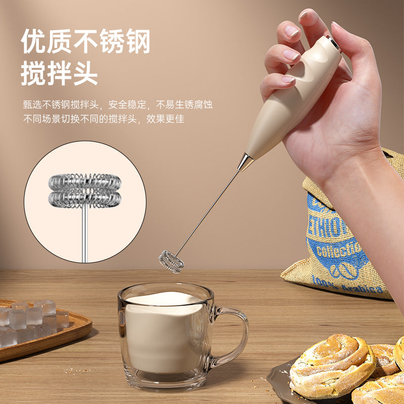 Milk frother, coffee frother, home electric milk frother, milk whisk, milk whisk, hand-held whisk, milk whisk, milk froth