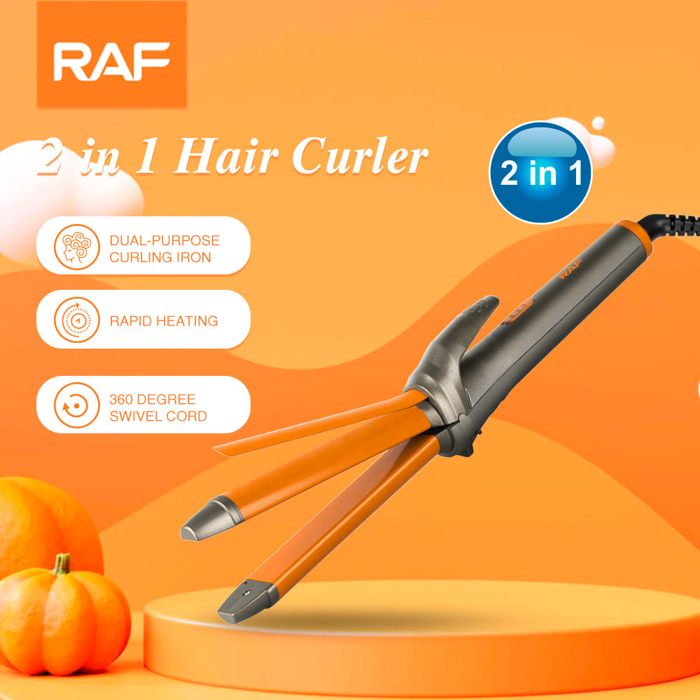 New 2-in-1 curling iron, hair straightener, ceramic splint, dry and wet straight curling, dual-purpose large roll, inner buckle, bangs, and hair