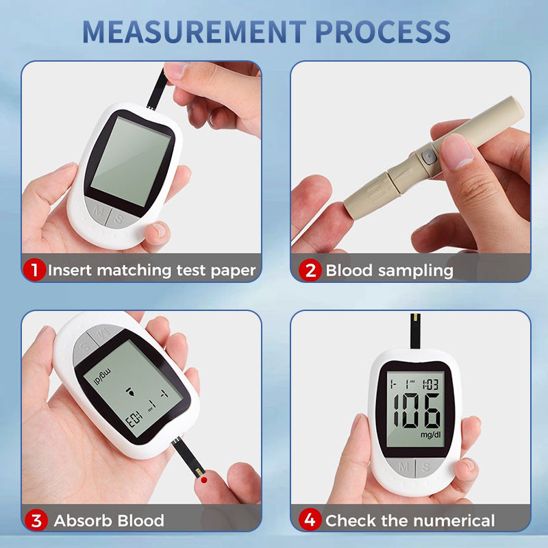 Custom Blood Glucose Tester Home Blood Glucose Machine Tester Middle and Elderly Blood Analyzer Medical Device Factory