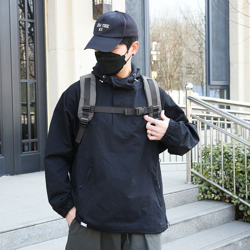 Sports Outdoor Mountaineering Cycling Backpack Folding Roll Backpack Men's Functional Wind Travel Male College Student School Bag