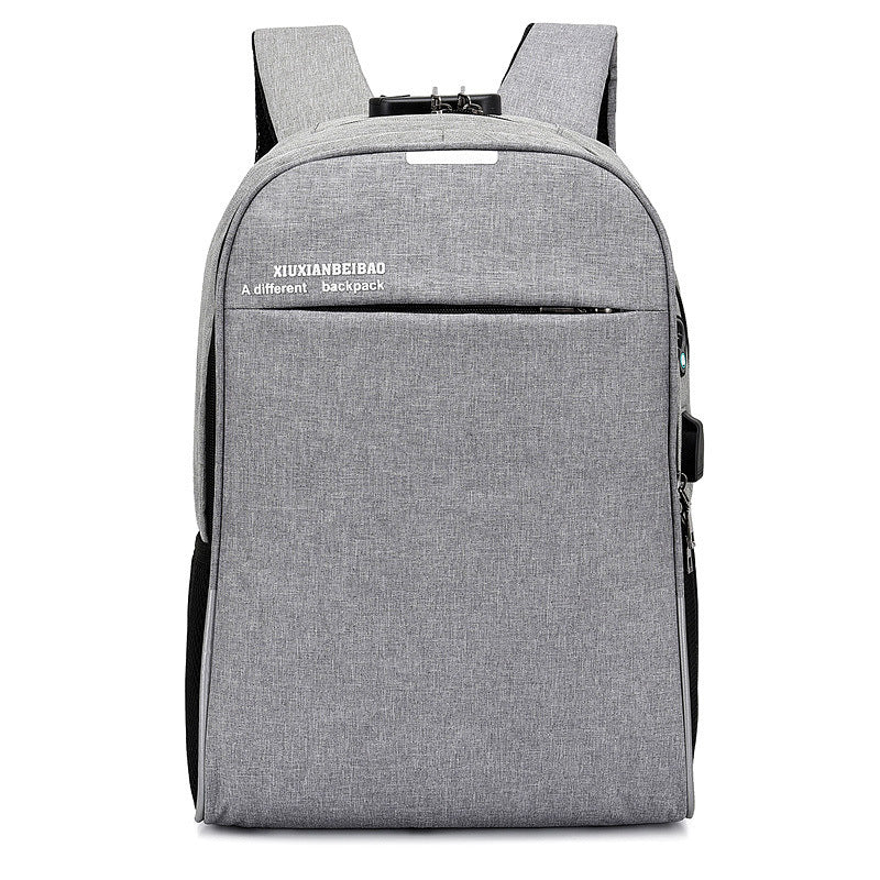 Backpack USB Rechargeable Backpack Fashion Student School Bag Large Capacity Business Computer Backpack