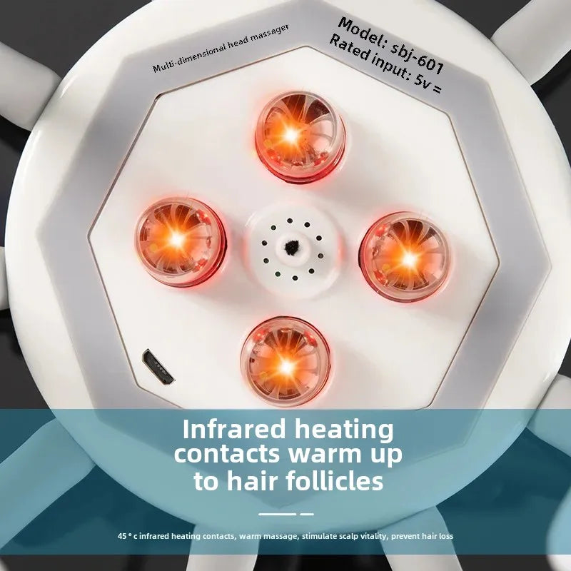 Smart Head Massager - 10-Claw Vibration Scalp Massager for Relaxation