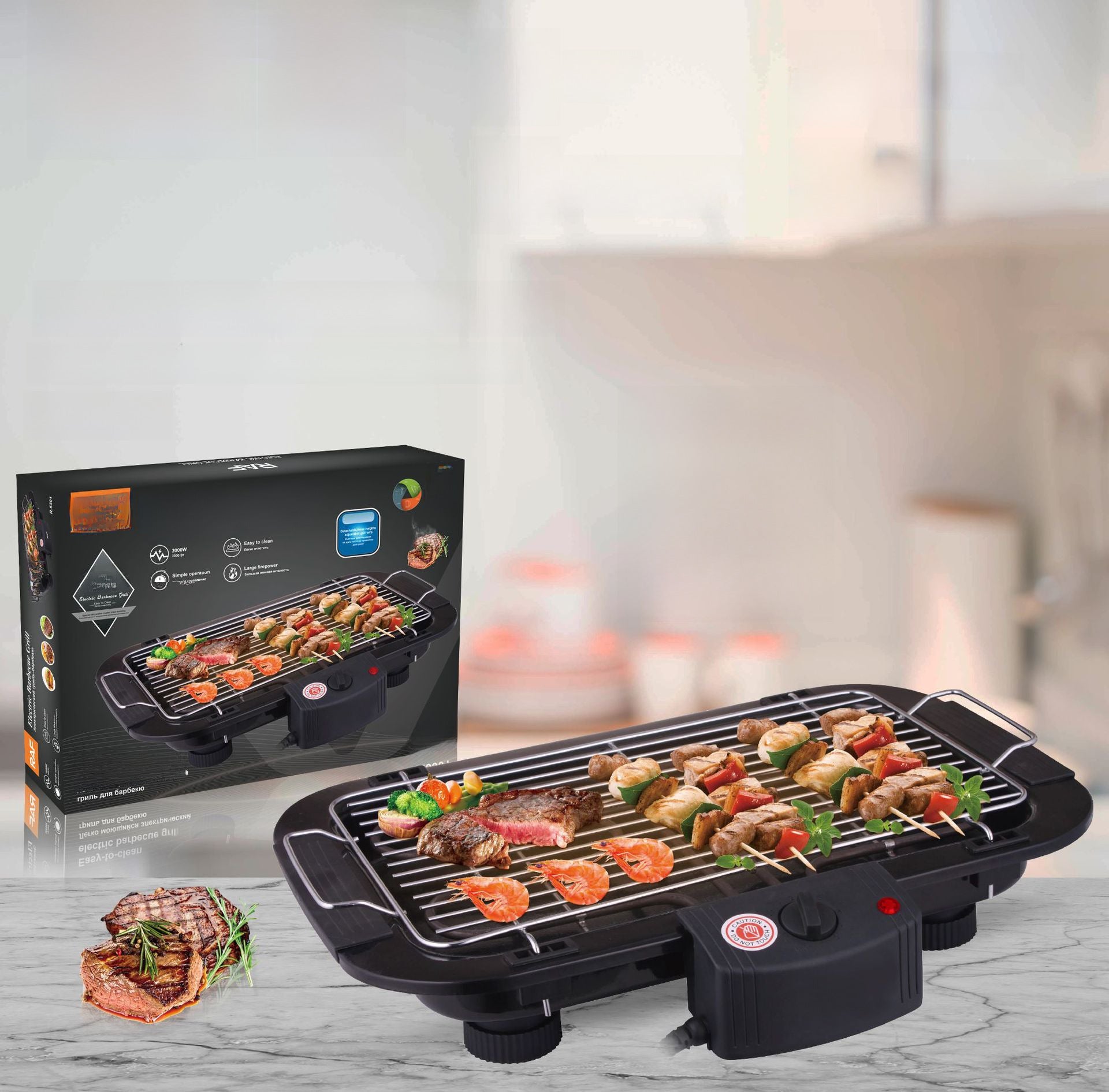 Household electric grill outdoor BBQ barbecue machine Explosive dinner electric grill Multifunctional small household appliance barbecue grill