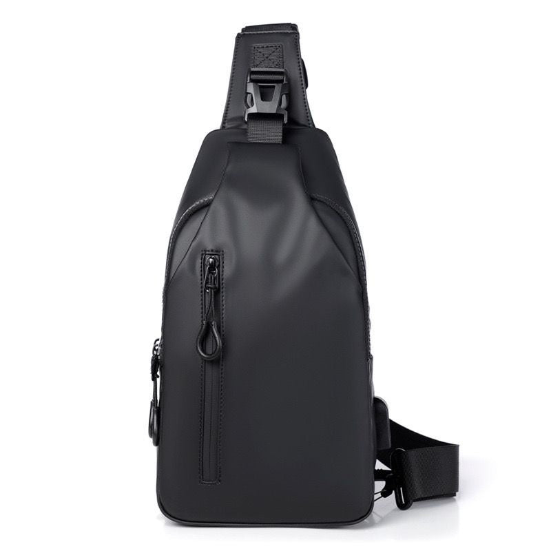 Cross-border new men's chest bag, casual large-capacity shoulder bag, crossbody bag, printable logo, water-repellent trend backpack