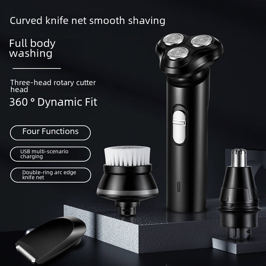 Factory direct sales of new multi-function electric shaver body washable three-in-one smart beard razor razor