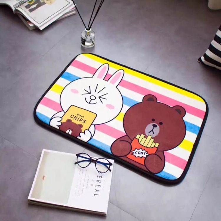 Cartoon home door mat home kitchen absorbent foot mat toilet door bathroom anti slip mat quick dry factory wholesale