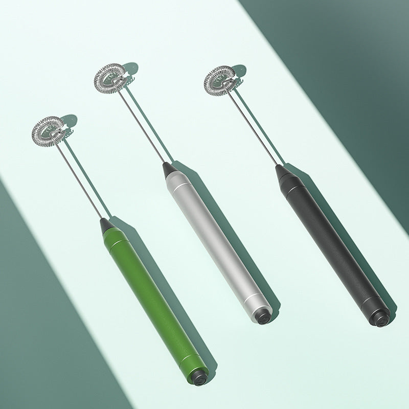 New aluminum alloy body mini coffee milk frother handheld whisk, frother, electric milk frother, milk whisk