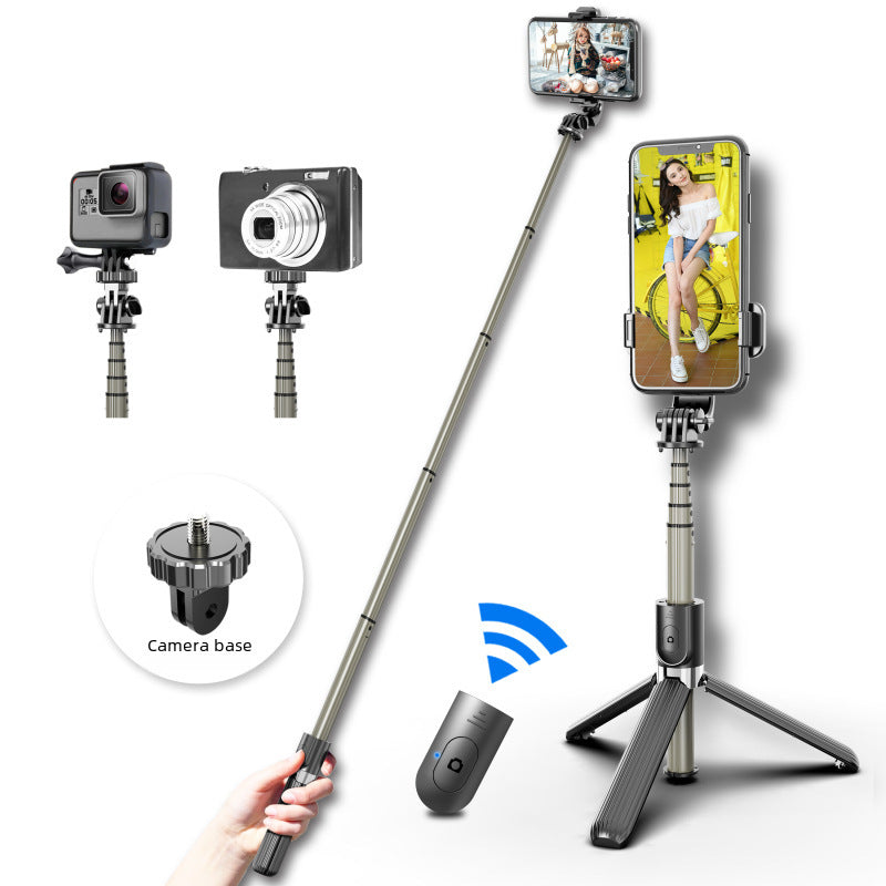 Mobile phone bluetooth selfie stick L03 mini integrated tripod LED fill light holder photo live broadcast artifact