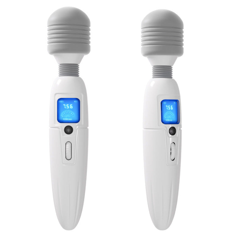 Mystery Ji Love Tide AV Stick Vibration Big Head Multiple Ways to Play Female Appliances LCD Screen Front Play Flirt Masturbation 84 Boxes