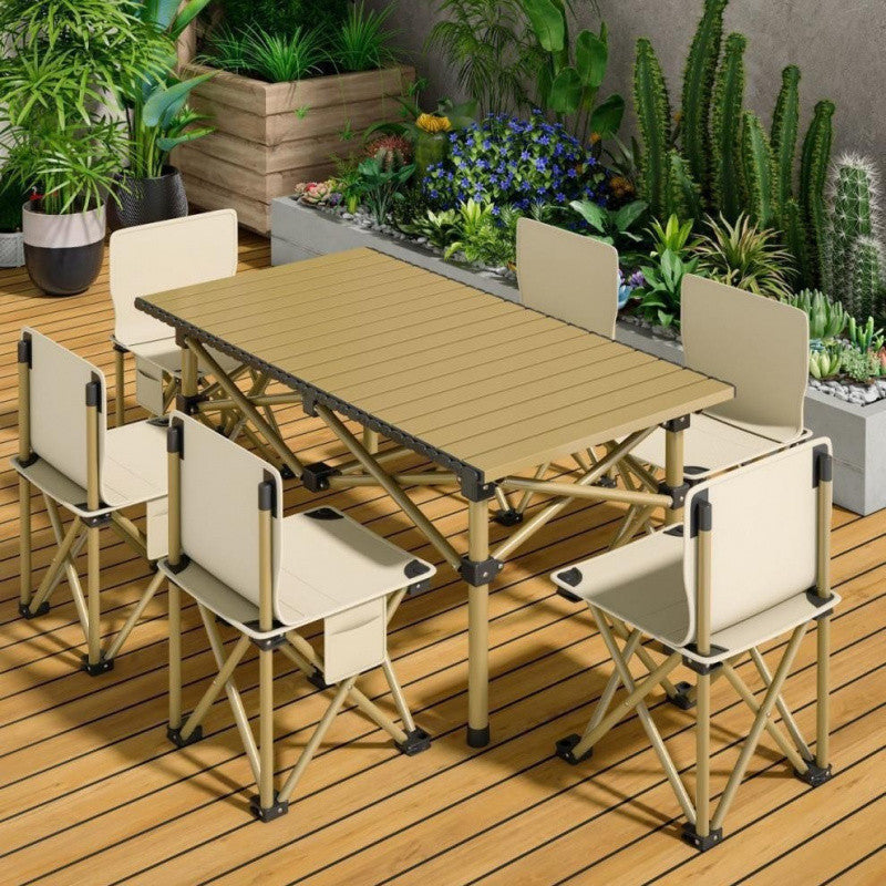 Portable Camping Table and Chair Set - Folding Outdoor Furniture with Bag