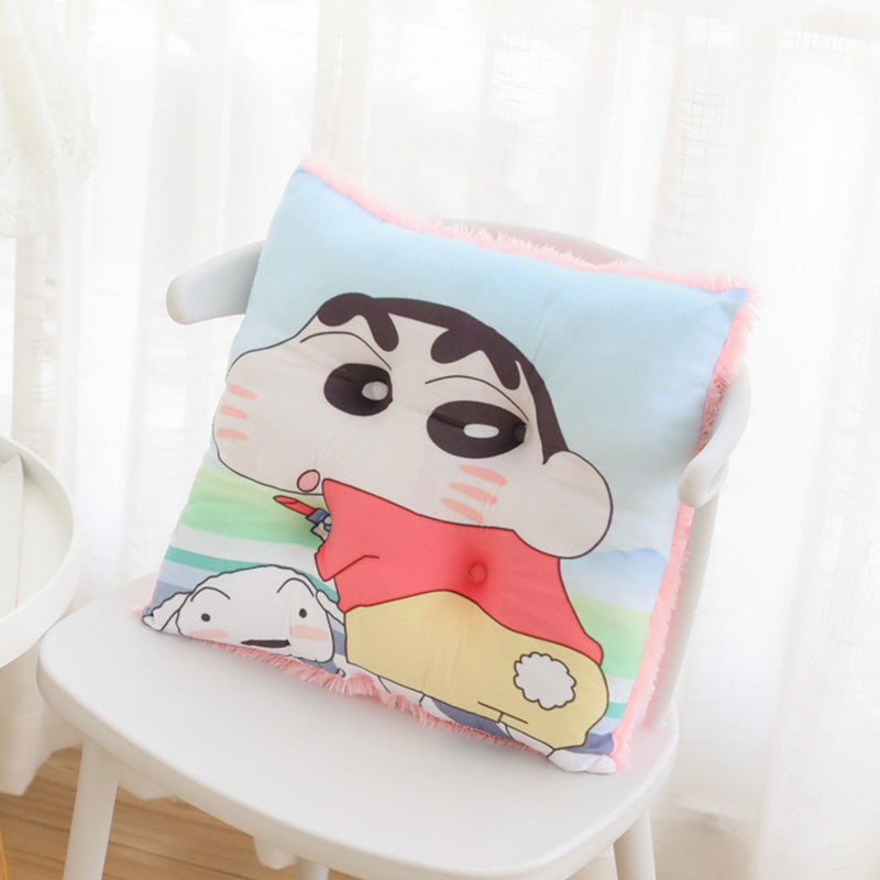 Cartoon crayons small new plush cushion chair cushion living room office sedentary ass cushion soft elastic sofa cushion wholesale