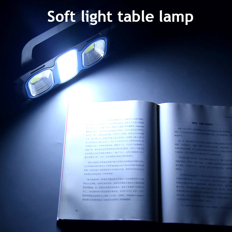 Solar Flashlight COB Portable Hand Carry Work Light USB Emergency Charging Outdoor Camping Bright Light Searchlight