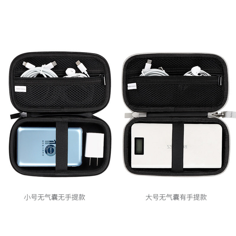 Multi-function mobile hard disk storage bag, data cable, U disk, power bank, digital storage box, EVA hard shell, shockproof and drop-resistant