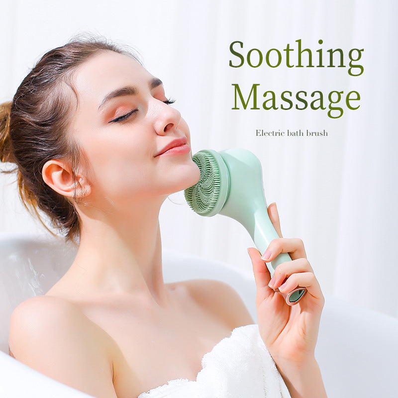 Cross-border long-handled electric bath scrubbing instrument, bath brush, bath back rubbing artifact, automatic bath brush, powerful plaster rubbing mud machine