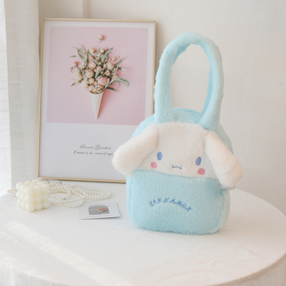 Cartoon Melody plush handbag wholesale children's outing handbag outing handbag picnic soft girl shoulder bag