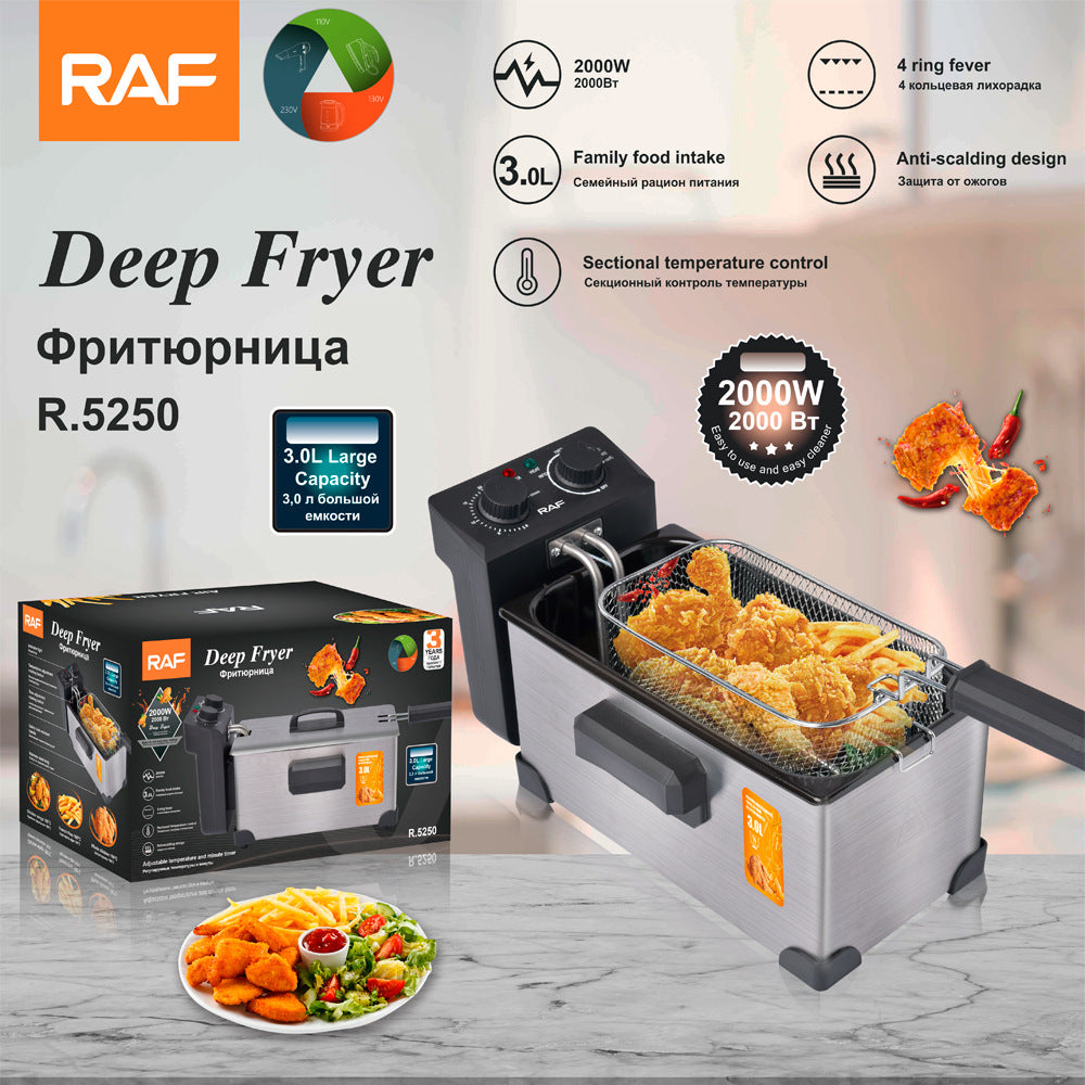 Cross-border deep fryer, household small electric fryer, electric fryer, commercial fritter fryer, french fries, machine, stall, fried skewer r.5250