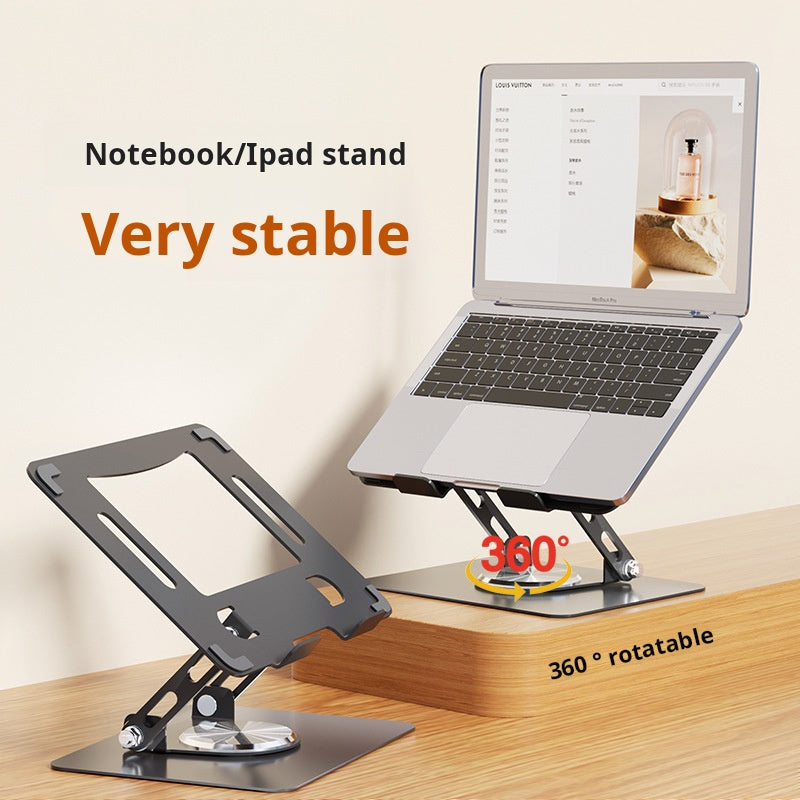 Cross-border laptop heat dissipation computer stand, foldable elevated shelf, multi-functional rotatable portable computer stand