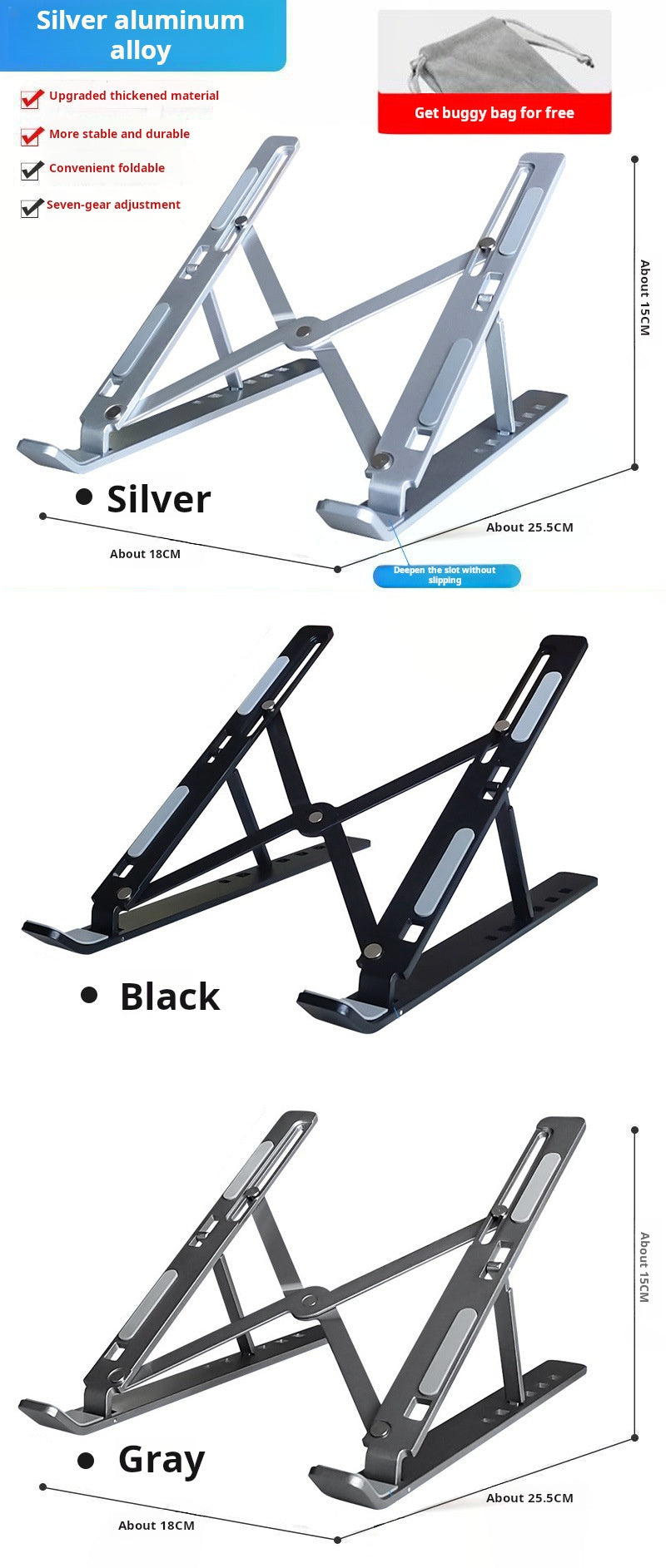 Laptop stand aluminum alloy N3 computer stand iron 18 inch tablet computer stand 16 inch wholesale dropshipping