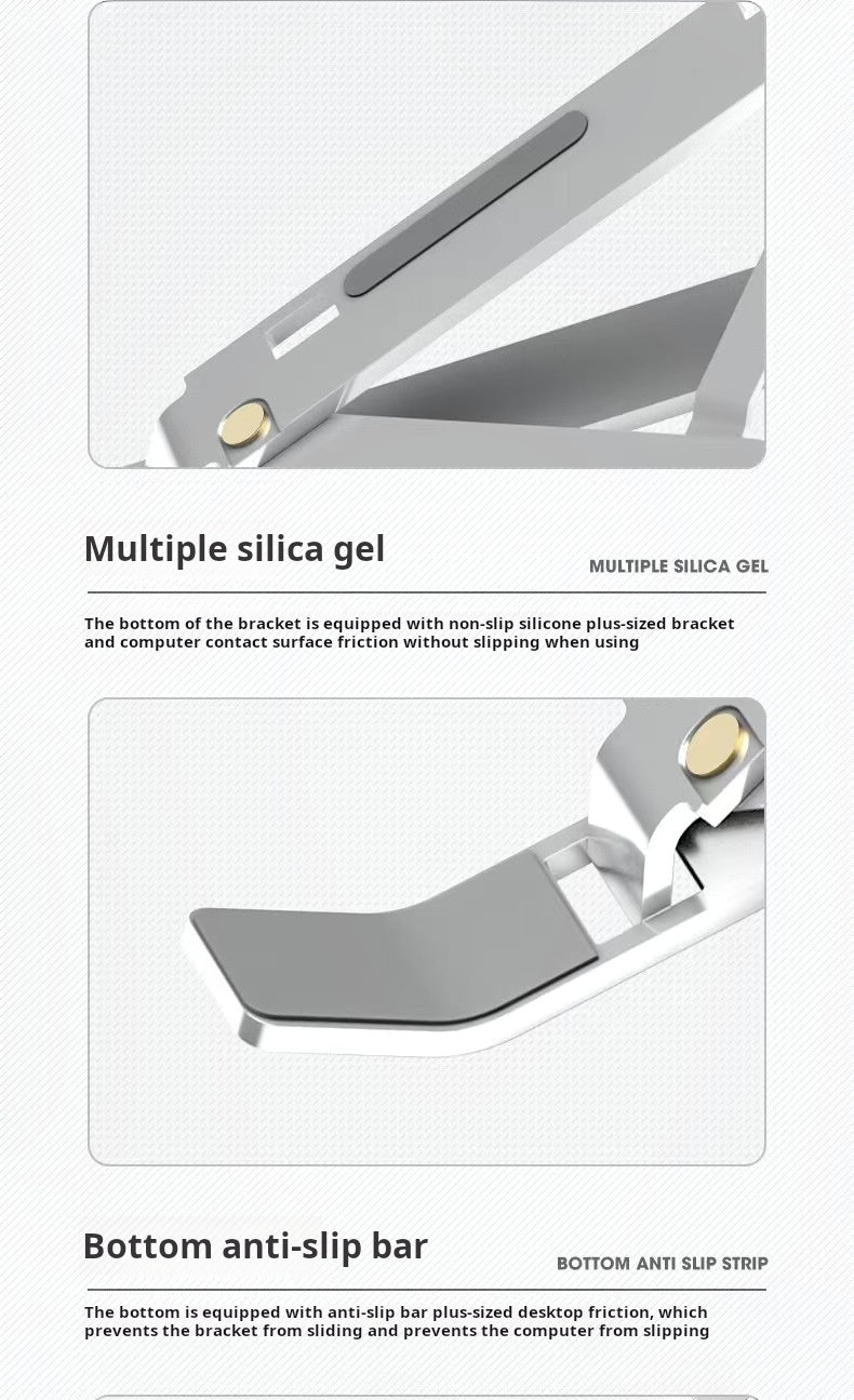 N3 Laptop Stand Foldable Lifting Portable Base Cooling Bracket Desktop Vertical Aluminum Alloy Computer Stand