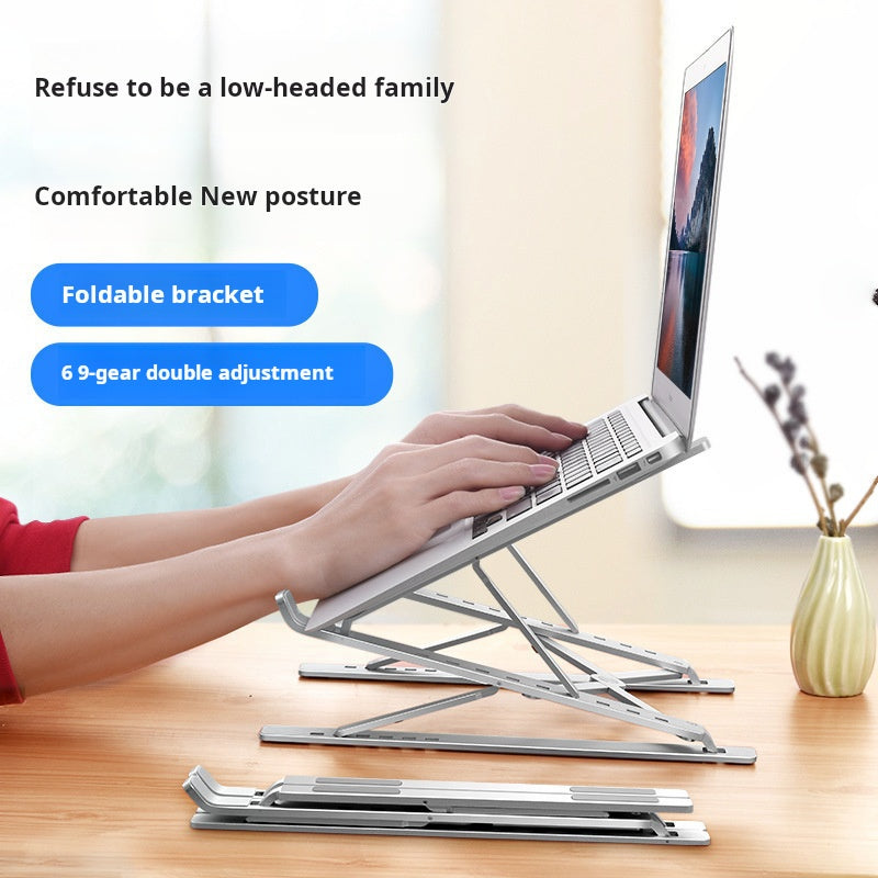 Cross-border N8 double-layer laptop stand, aluminum alloy tablet computer radiator, foldable storage, increased shelf