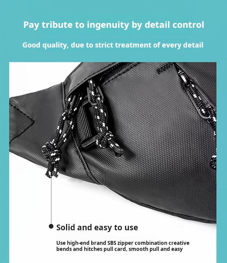 Trendy fashion men's crossbody bag, high-end sense versatile shoulder bag, multi-functional sports outdoor functional style slash bag