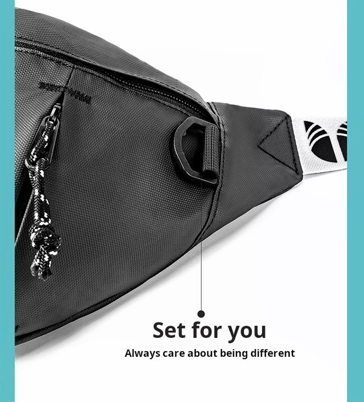 Trendy fashion men's crossbody bag, high-end sense versatile shoulder bag, multi-functional sports outdoor functional style slash bag