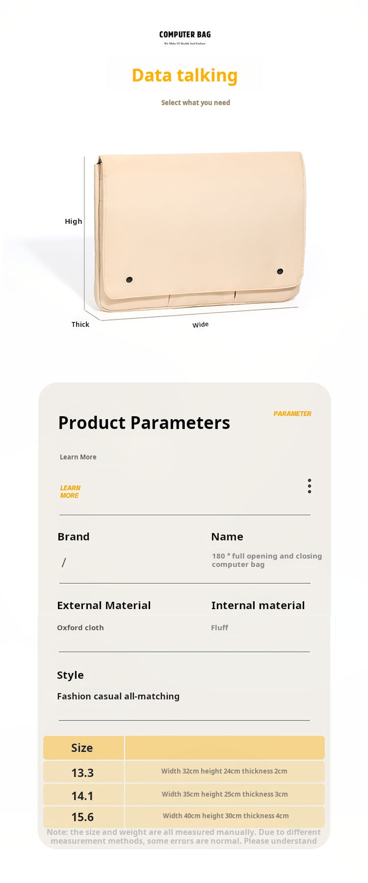 Hand multi-functional portable tablet storage briefcase, can print LOGO liner bag, laptop bag