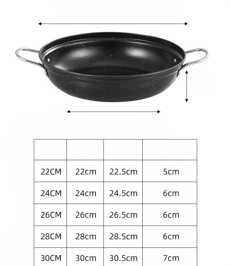 Non-stick pan, seafood pot, shallow soup pot, Korean ramen pot, army hot pot, household soup pot, clear soup hot pot, boiled noodle pot