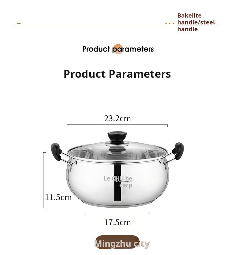 Year of the Dragon gift pots, non-magnetic stainless steel pots, amphora soup pots, heart-warming soup pots, arc-shaped pearl soup pots, induction cookers