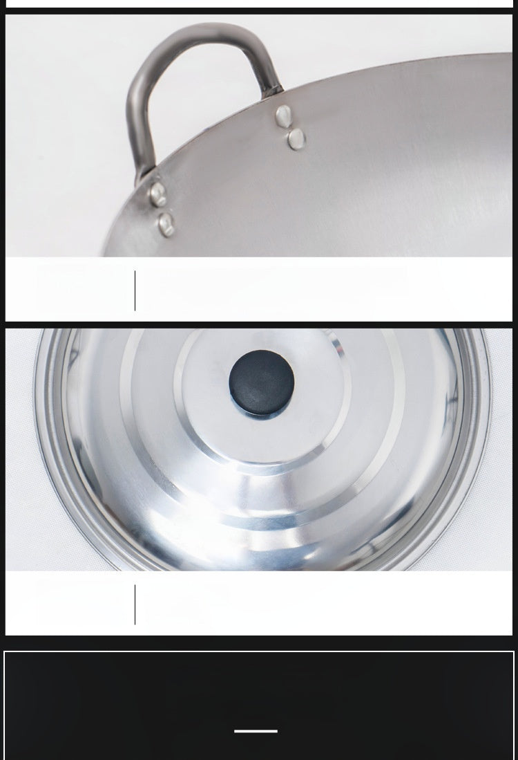 Factory wholesale traditional fine iron amphora wok non-stick pan uncoated thickened steel plate round bottom commercial household pan